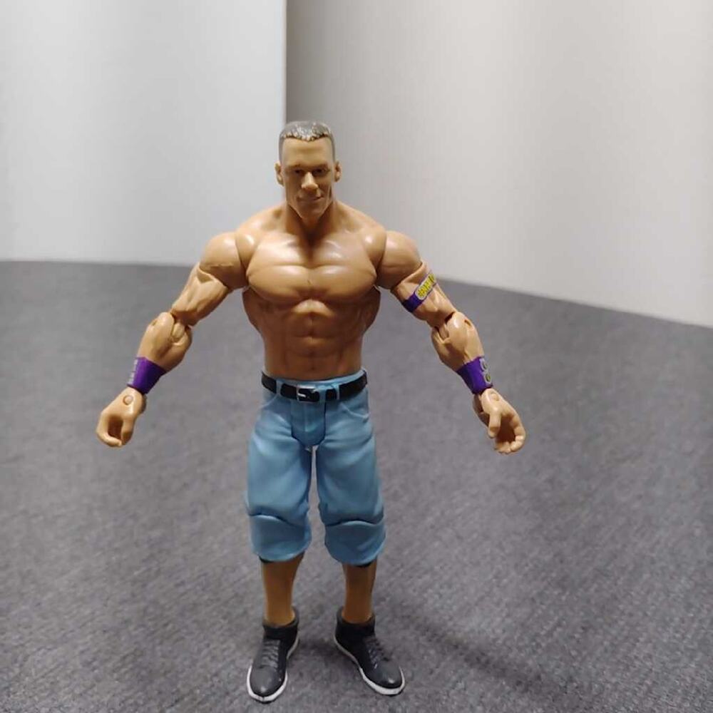 Mattel WWE John Cena Action Figure 2010 Blue Jean Shorts Wrestling Toy